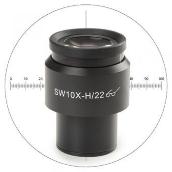 DX.6210-CM Super Weitfeld SWF 10x/22 mm Okular mit 10/100 Micrometer & Fadernkreuz