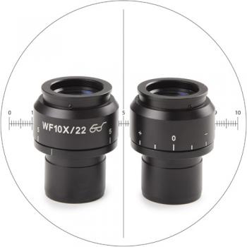 NZ.6210-CM HWF 10X/22 mm Okular mit 10/100 Mikrometer und Fadenkreuz für NexiusZoom Evo