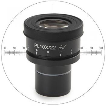 OX.6110 Weitfeld EWF 10x/22 mm Okular mit Fadenkreuz für Oxion Inverso Mikroskope